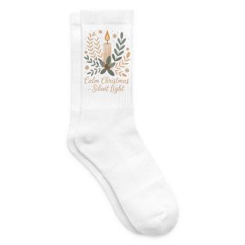 Botanisches Weihnachtsdesign - Tennissocken - Weiß - Rechts