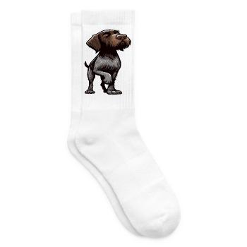 German Wirehaired German Wirehaired Owner - Tennis socks - white - Right