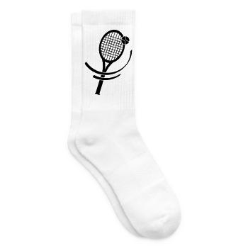 Cartoon mascot happy tennis ball. Tennis is life. - Tennis socks - white - Right