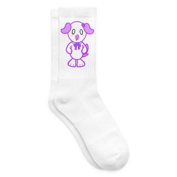 KawaiiDOGGOS - Imprimé floral - Chaussettes de tennis - blanc - Droite