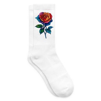 Rose Bunt - Tennissocken - Weiß - Rechts