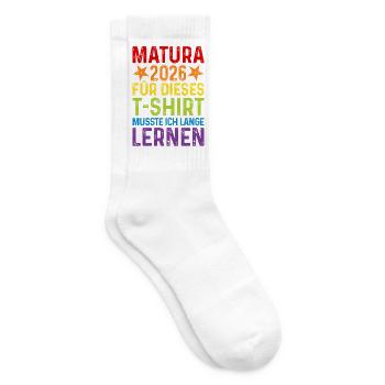 Matura 2026 T-Shirt - Tennissocken - Weiß - Rechts