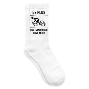 69 Plus – Immer Noch Ohne Akku! Fahrrad Rennrad B - Tennissocken - Weiß - Rechts