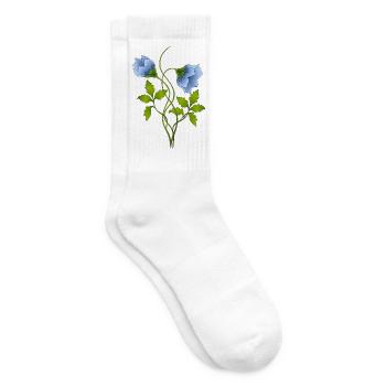 Flowers - Tennis socks - white - Right