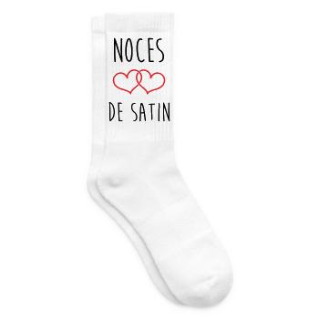 Satin Wedding 24 Years of Love - Tennis socks - white - Right