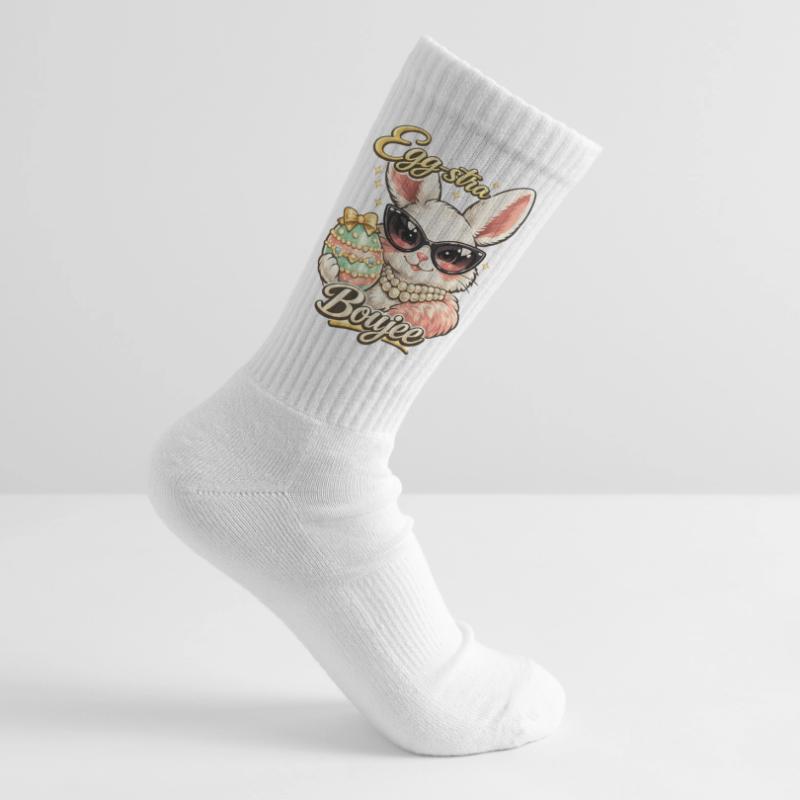 Eggstra Boujee Easter Bunny Easter Tennis socks