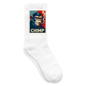 Retro Chimp Cigar Poster - Tennis socks - white - Right