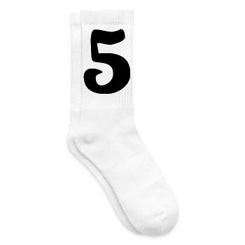 5. ANNIVERSAIRE. 5 ANS. 5e ANNIVERSAIRE. ENFANT - Chaussettes de tennis - blanc - Droite