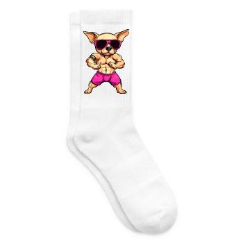 Fitness Chihuahua - Tennis socks - white - Right