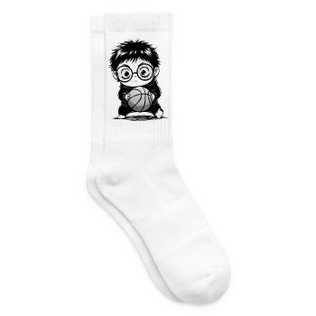 Kinder-Basketball-Kapuzenpulli Sport Schwarz und Weiß - Tennissocken - Weiß - Rechts