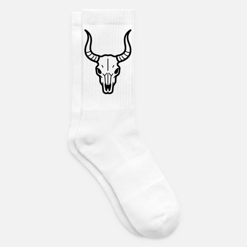 bull skull - Tennis socks - white