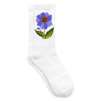 Fleur - Chaussettes de tennis - blanc - Droite
