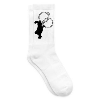 Hochzeitsringe Hochzeit Hase - Tennissocken - Weiß - Rechts