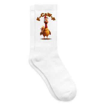 Dessin animé F-Can-F du Coq | Poulet, photos drôles - Chaussettes de tennis - blanc - Droite