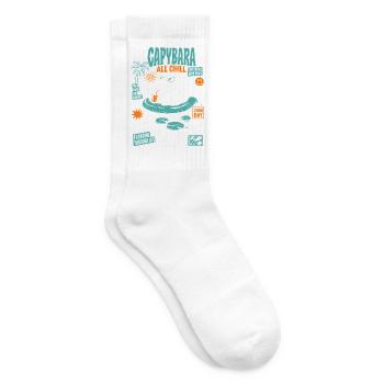 Capybara All Chill Funny Animal - Tennis socks - white - Right