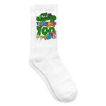 I've Bugged My Teacher 100 Days - Tennis socks - white - Right
