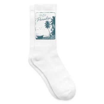 Grüße aus Retro Paradise - Tennissocken - Weiß - Rechts