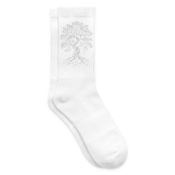 Verdrehte Eiche des Lebens - Tennissocken - Weiß - Rechts
