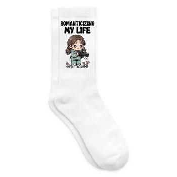 Das Leben durch die Kamera genießen - Tennissocken - Weiß - Rechts
