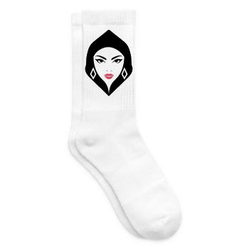 BW Woman Geometric Beauty That Commands Attention - Tennis socks - white - Right