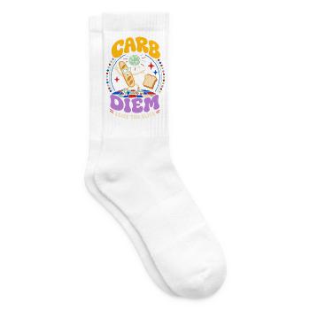 Carb Diem – Use the Bread Slice - Tennis socks - white - Right