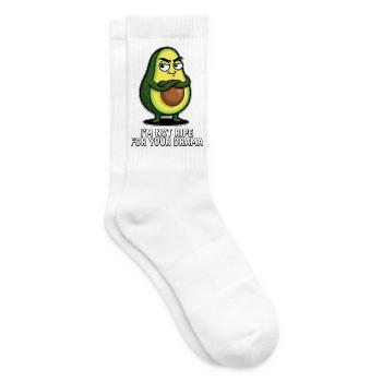Avocado "i'm not ripe for your drama" - Tennis socks - white - Right