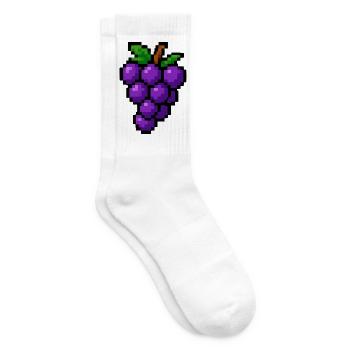 Weintrauben Pixel Obst - Tennissocken - Weiß - Rechts