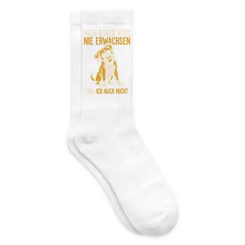 Mein Boxer wird nie erwachsen - und ich auch nicht - Tennissocken - Weiß - Rechts