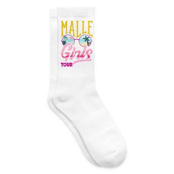 Malle Party Mallorca Schlager Crew Geschenk - Tennissocken - Weiß - Rechts