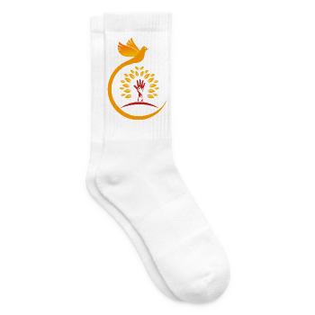 Kirche Katholisch Bibel Glaube Jesus Gott Christen - Tennissocken - Weiß - Rechts
