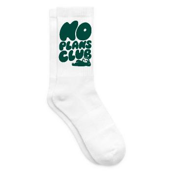No Plans Club – Entspanntes Faultier - Tennissocken - Weiß - Rechts