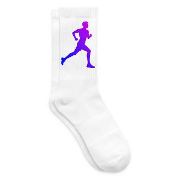 Geschenkidee für einen Running mit Running - Tennissocken - Weiß - Rechts