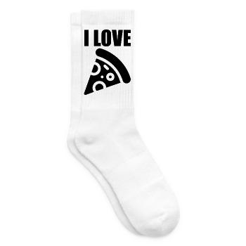Ich liebe Pizza - Tennissocken - Weiß - Rechts