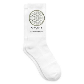 Blume des Lebens – Lebensblume & Heilige Geometrie - Tennissocken - Weiß - Rechts