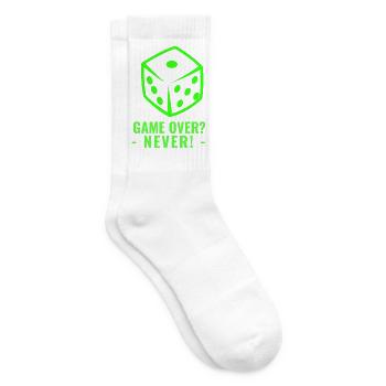 GAME OVER? - NEVER! - Tennissocken - Weiß - Rechts