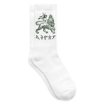 Lion of Judah Jah Rastafari Rasta Reggae Roots - Tennissocken - Weiß - Rechts