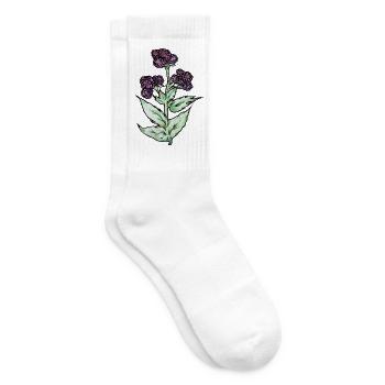 Purple Bloom Botanicals - Tennissocken - Weiß - Rechts