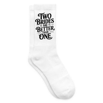 Zwei Bräute sind besser als eine - Tennissocken - Weiß - Rechts
