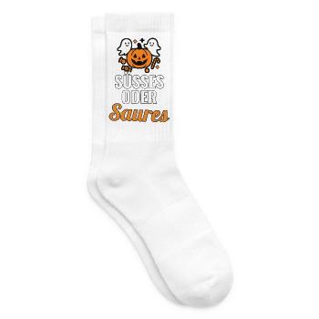 Halloween Süßes oder Saures - Tennissocken - Weiß - Rechts