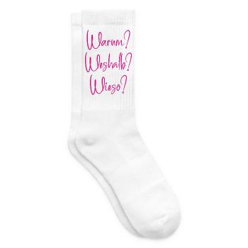 Warum? Weshalb? Wieso? - Tennissocken - Weiß - Rechts