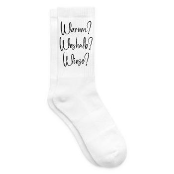Warum? Weshalb? Wieso? - Tennissocken - Weiß - Rechts