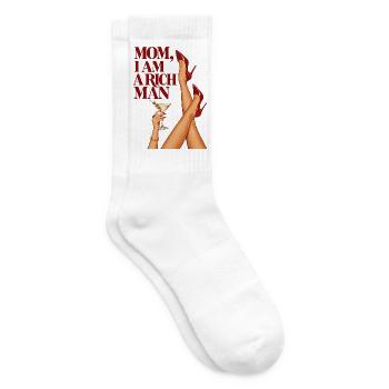Mom I Am A Rich Man - Tennissocken - Weiß - Rechts