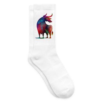 Bunter Stier - Tennissocken - Weiß - Rechts