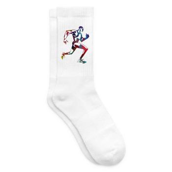 Farbenfroher Läufer - Tennissocken - Weiß - Rechts