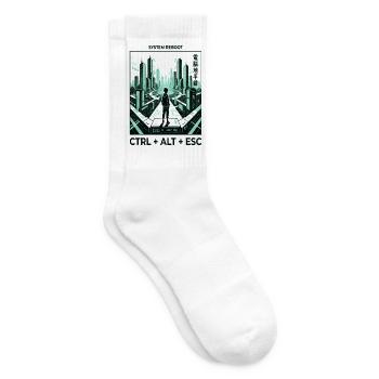 Reboot Skyline CTRL ALT ESC - Tennissocken - Weiß - Rechts