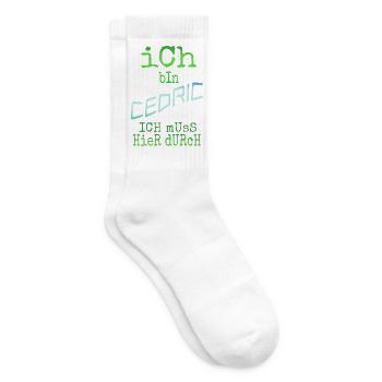 Cedric als Vorname - Tennissocken - Weiß - Rechts