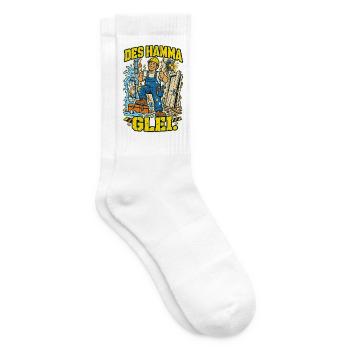 Des hamma glei Handwerker - Tennissocken - Weiß - Rechts