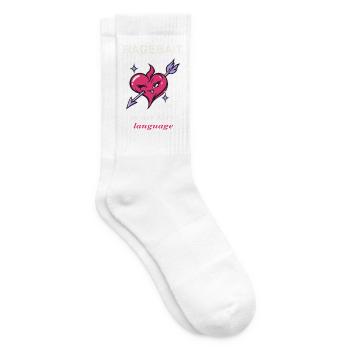 Ragebait is my Love Language Jugendwort 2026 Paar - Tennissocken - Weiß - Rechts