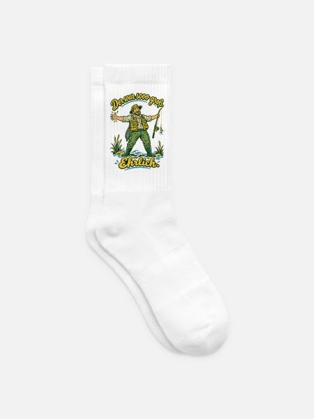 Angler Der war sooo groß - Tennissocken - Weiß