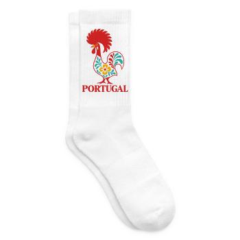 Portugiesischer Barcelos-Hahn Portugiesische Volkskunst - Tennissocken - Weiß - Rechts